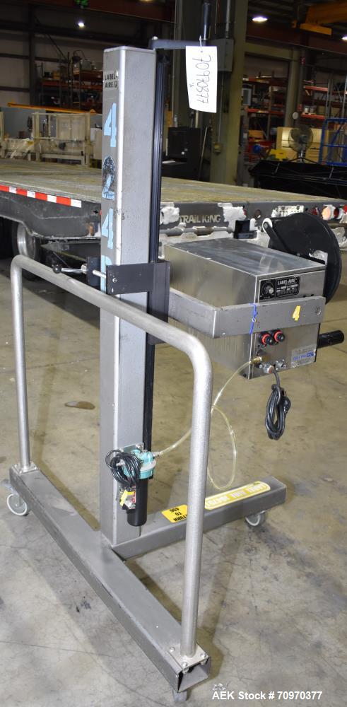 Used Label-Aire 2111M Pressure Sensitive Spot Blow On Labeler